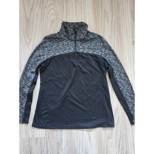 Layers 1/4 Zip Long Sleeve Pullover Women's Size Large Black